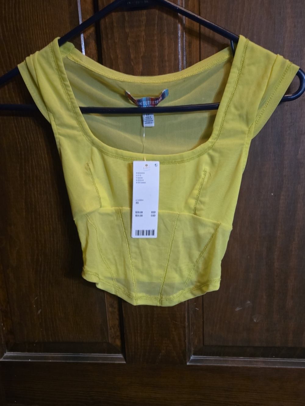 Bright Yellow Women's Crop Top Uban Outfitters NWT